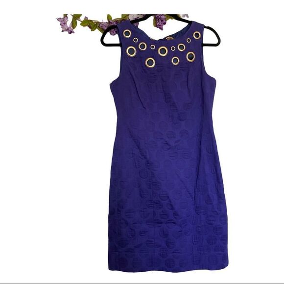 Taylor Dresses & Skirts - Just Taylor Purple Grommet Polka Dot Ribbon